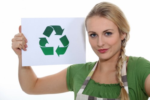Modern office space after efficient rubbish collection in London